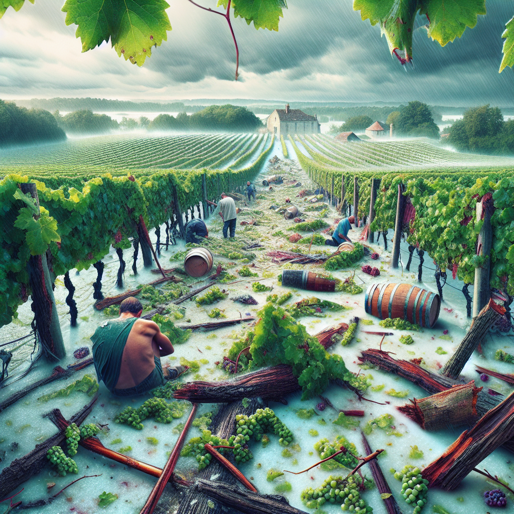 Viniou : La grêle, cauchemar des vignerons.