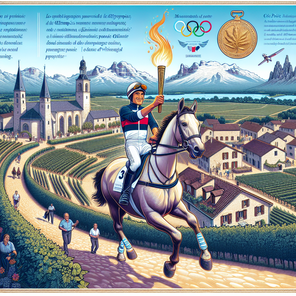 Viniou : Saint-Émilion brille sous la flamme olympique.