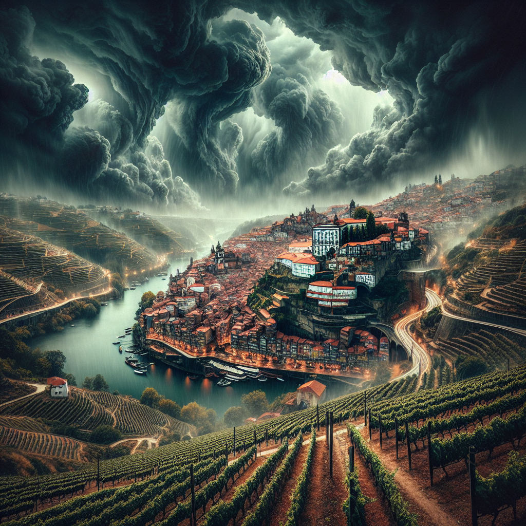 Viniou : La tempête sur les vignobles du Porto.