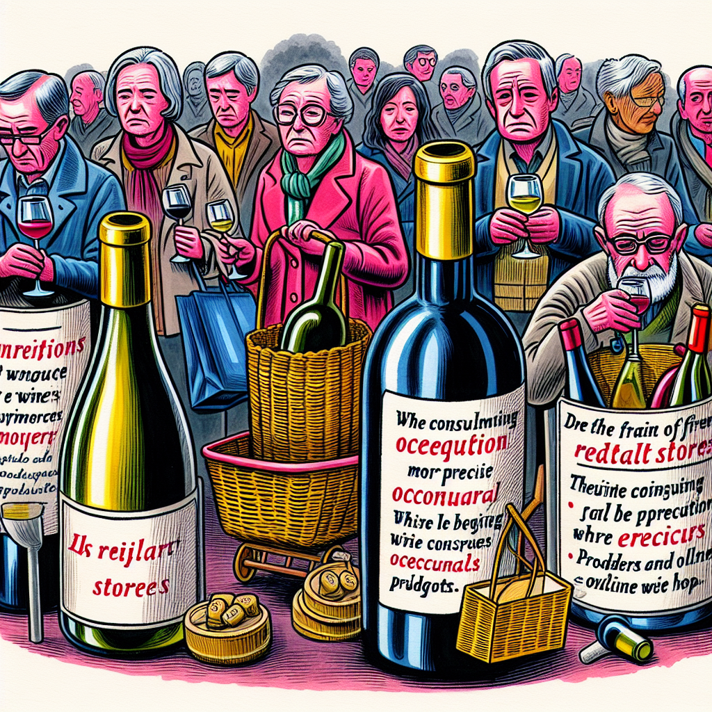 Viniou : Transformations de l'oenosphère française en 2024 ! Consommation de vin plus occasionnelle, budgets plus serrés, et grande distribution en tête des achats.