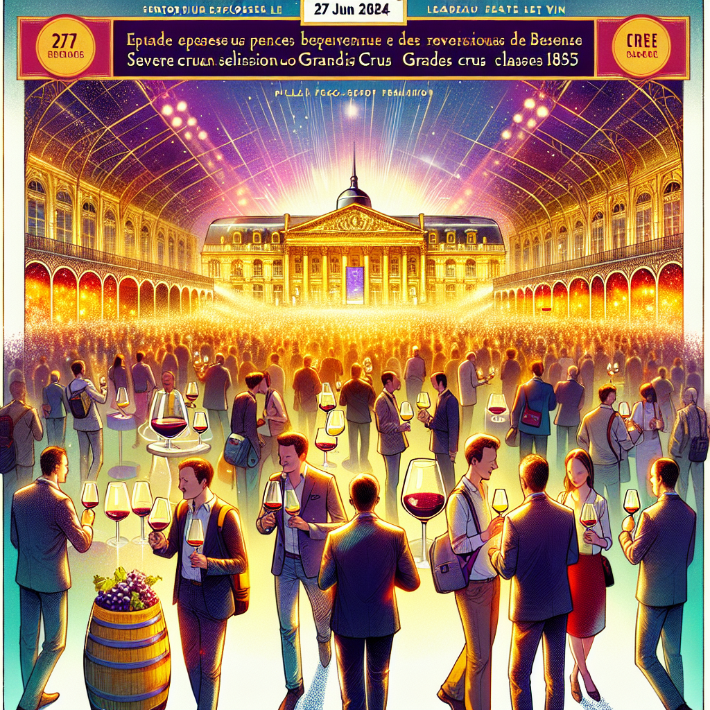 Viniou : Bordeaux Fête le Vin, explosion sensorielle garantie de Grands Crus Classés 1855, dès le 27 juin 2024.