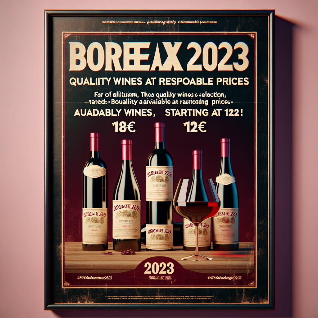 Viniou : Bordeaux 2023 : Vins de qualité à prix raisonnables.