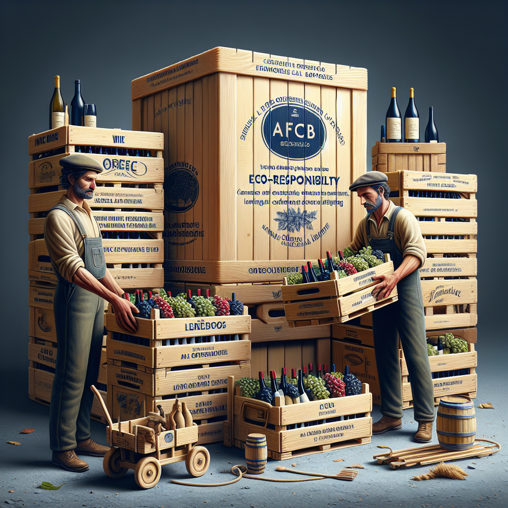 Viniou : Caisseries de vin unies : revendiquant leur écoresponsabilité.