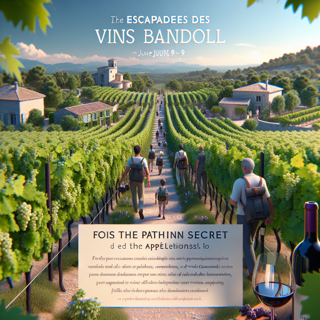 Viniou : Titre: "Escapades des vins de Bandol : Une dégustation en plein vignoble.