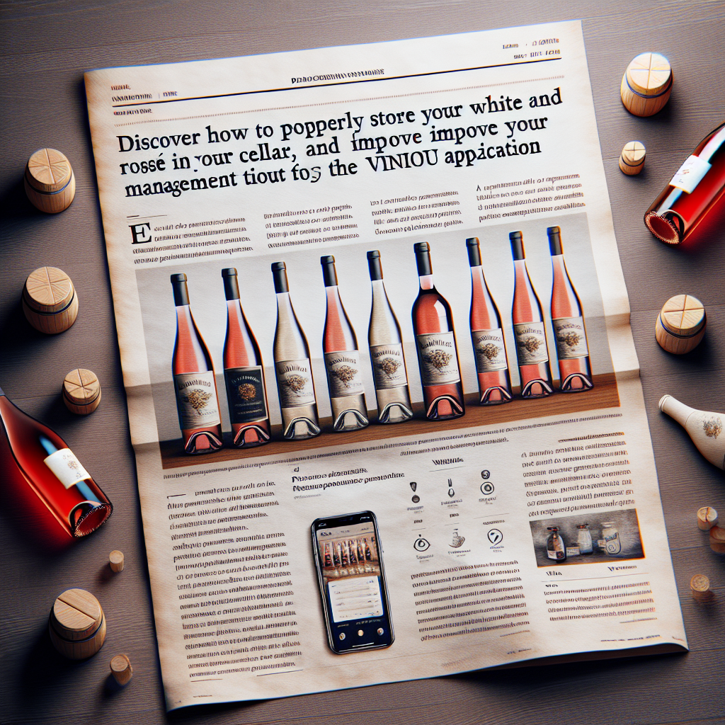 Comment bien stocker les vins blancs et rosés dans sa cave - Image